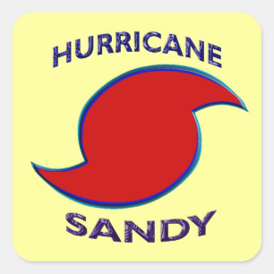 Hurricane Sandy Symbol Square Sticker