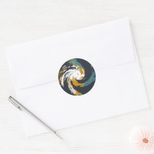 Hurricane Twirl Classic Round Sticker