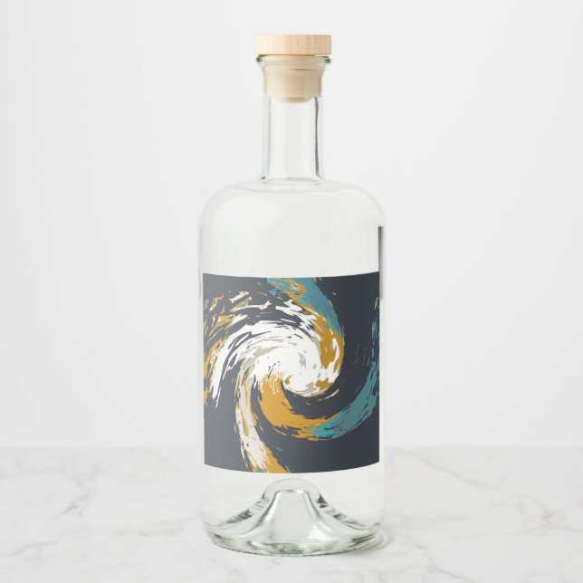 Hurricane Twirl Liquor Bottle Label (Front)