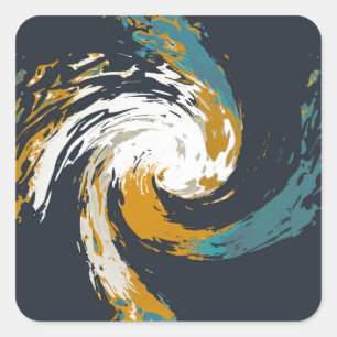 Hurricane Twirl Square Sticker