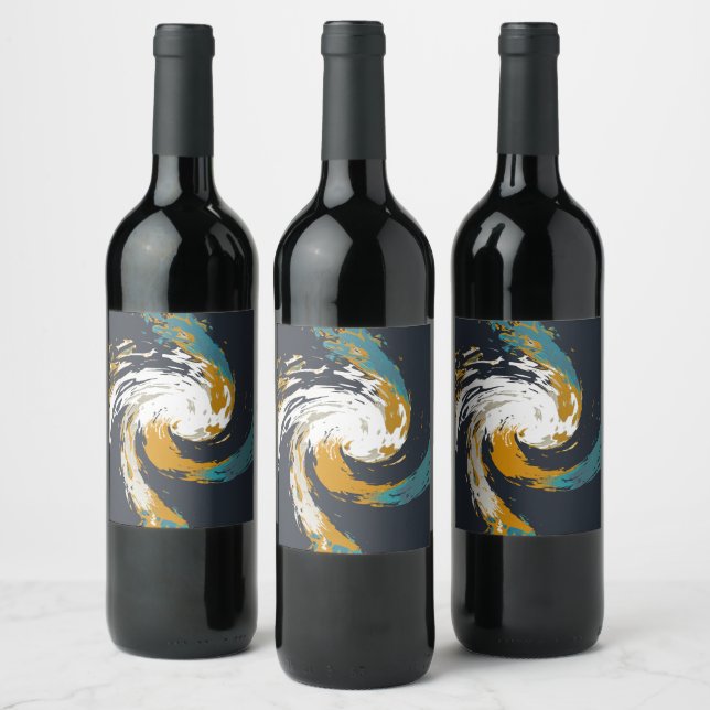 Hurricane Twirl Wine Label (Bottles)