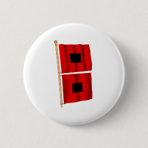 Hurricane Warning 6 Cm Round Badge