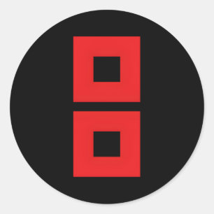 Hurricane Warning Flag Classic Round Sticker