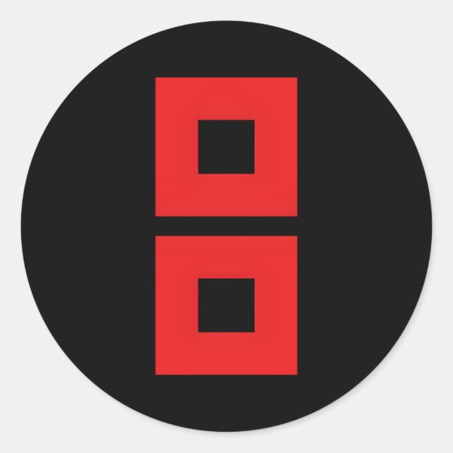 Hurricane Warning Flag Classic Round Sticker (Front)