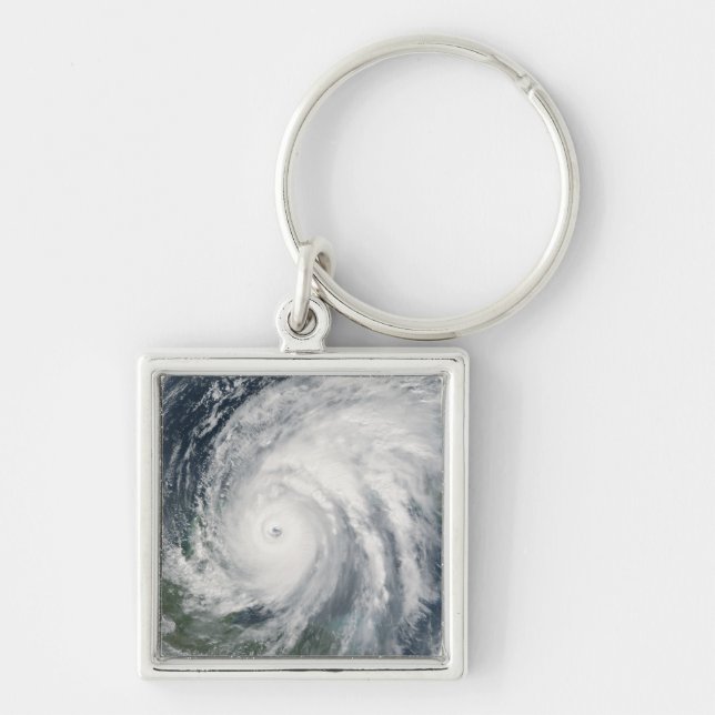 Hurricane Wilma over Mexico Key Ring (Front)