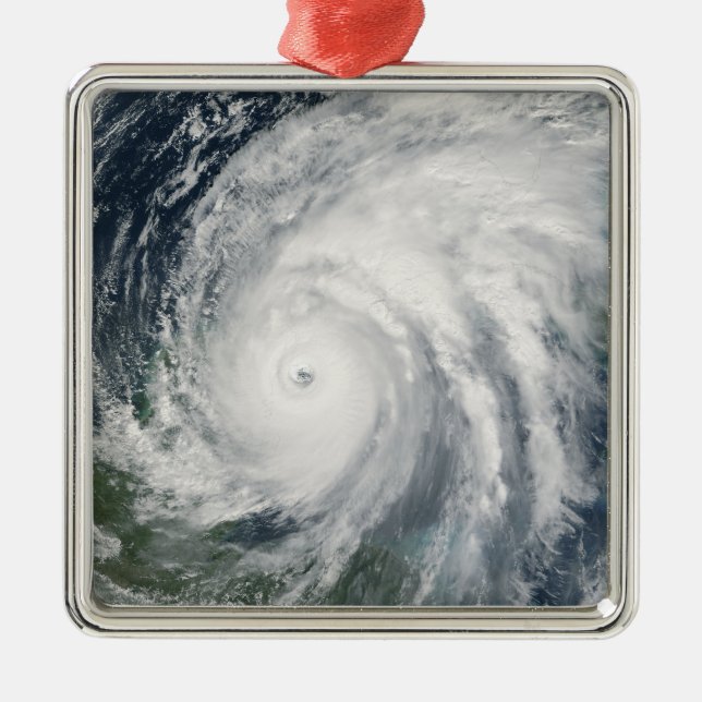 Hurricane Wilma over Mexico Metal Tree Decoration (Front)