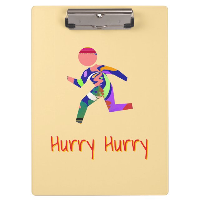 Hurry Hurry Cream  Clipboard (Front)