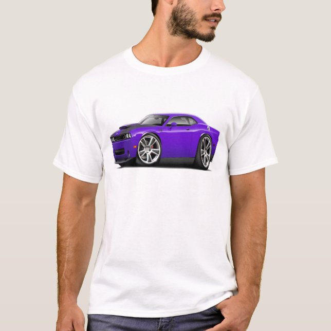 Hurst Challenger Purple Car T-Shirt (Front)