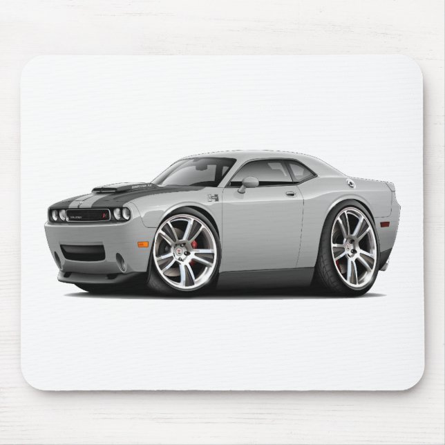 Hurst Challenger Silver Car Mouse Pad (Front)