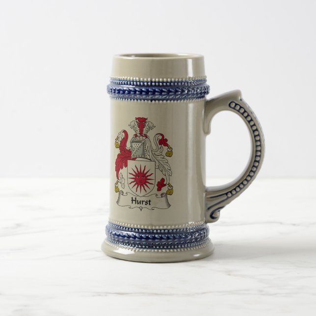 Hurst Family Crest Beer Stein (Right)