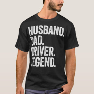 Hus Dad Driver Funny Driving Truck Vintage 2 T-Shirt