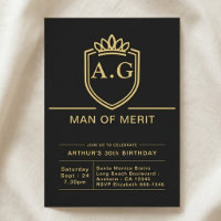 Husband 30th Birthday 30 Years Black Gold Party