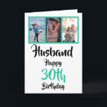 Husband 30th Birthday Modern Photo Collage Card<br><div class="desc">Put a smile on a face with this personalised 30th birthday modern photo collage card for your husband. - Simply click to personalise this design 🔥 My promises - This design is unique and is designed with you in mind 🙏 Thank you for supporting my small business - If you...</div>