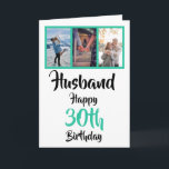 Husband 30th Birthday Modern Photo Collage Card<br><div class="desc">Put a smile on a face with this personalised 30th birthday modern photo collage card for your husband. - Simply click to personalise this design 🔥 My promises - This design is unique and is designed with you in mind 🙏 Thank you for supporting my small business - If you...</div>