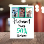 Husband 50th Happy Birthday 3 Photo Collage Card<br><div class="desc">Put a smile on a face with this personalised 50th birthday 3 photo collage card for your husband. - Simply click to personalise this design 🔥 My promises - This design is unique and is designed with you in mind 🙏 Thank you for supporting my small business - If you...</div>