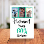 Husband 60th Birthday Modern Photo Collage Card<br><div class="desc">Put a smile on a face with this personalised 60th birthday modern photo collage card for your husband. - Simply click to personalise this design 🔥 My promises - This design is unique and is designed with you in mind 🙏 Thank you for supporting my small business - If you...</div>