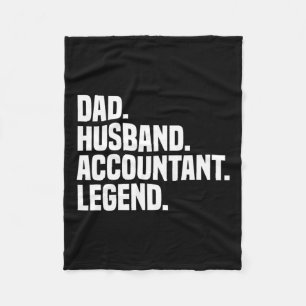 Husband Accountant Legend Accounting Tax Accountan Fleece Blanket