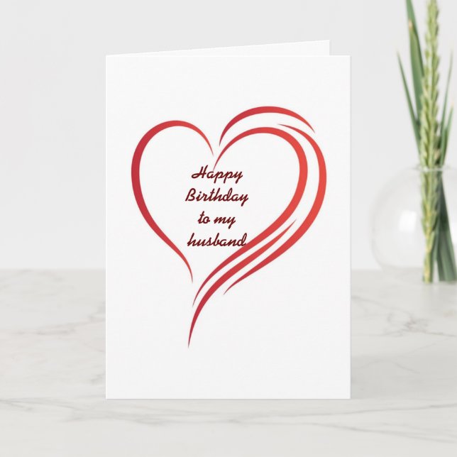 **HUSBAND** ALL MY LOVE ON YOUR BIRTHDAY CARD (Front)