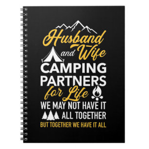 Husband And Wife Camping Partner For Life Notebook
