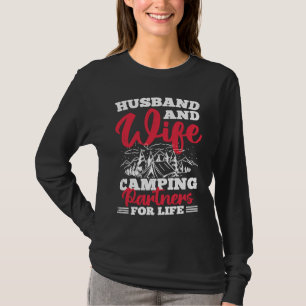 Husband And Wife Camping Partners For Life 3 T-Shirt