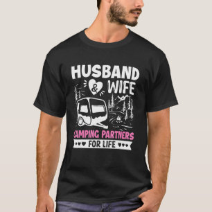 Husband And Wife Camping Partners For Life Camper T-Shirt