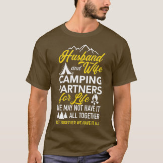 Husband and wife camping partners for life T-Shirt