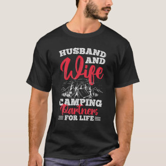 Husband And Wife Camping Partners For Life T-Shirt