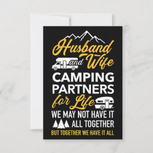 Husband And Wife Camping Partners Thank You Card