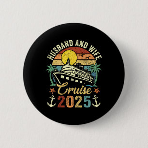 Husband And Wife Cruise 2025 Family Trip Vacation  6 Cm Round Badge
