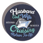 Husband and Wife Cruising Partners for Life Magnet