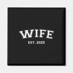 Husband And Wife Est 2025 Just Married Honeymoon W Magnet