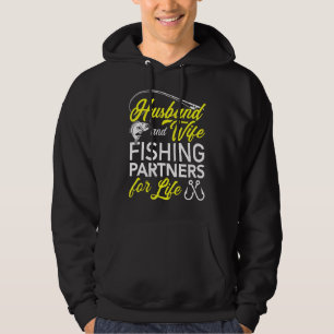 Husband And Wife Fishing Partners For Life Fisherm Hoodie