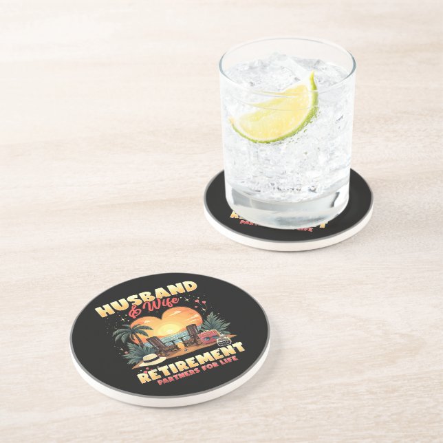 Husband and Wife Retirement Coaster (Side)