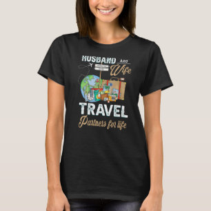 Husband And Wife Travel Partners For Life Beach Tr T-Shirt