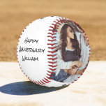 Husband Anniversary Photos Baseball<br><div class="desc">Celebrate the best husband ever who is a baseball fan on your anniversary with this personalised "All Star Husband" baseball. Personalise with two photographs (crop with the subject in the middle before uploading for best result), and customise "Happy Anniversary" to "Happy Birthday" or something similar in length. You can also...</div>