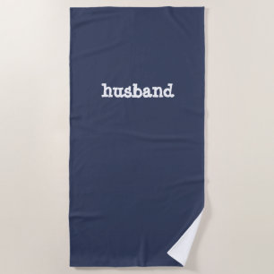 husband beach towel