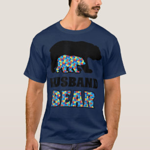 Husband Bear Autism Awareness 1035 T-Shirt