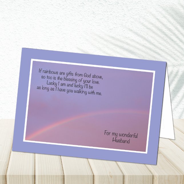 Husband Birthday Christian Rainbow Poem Card (Creator Uploaded)