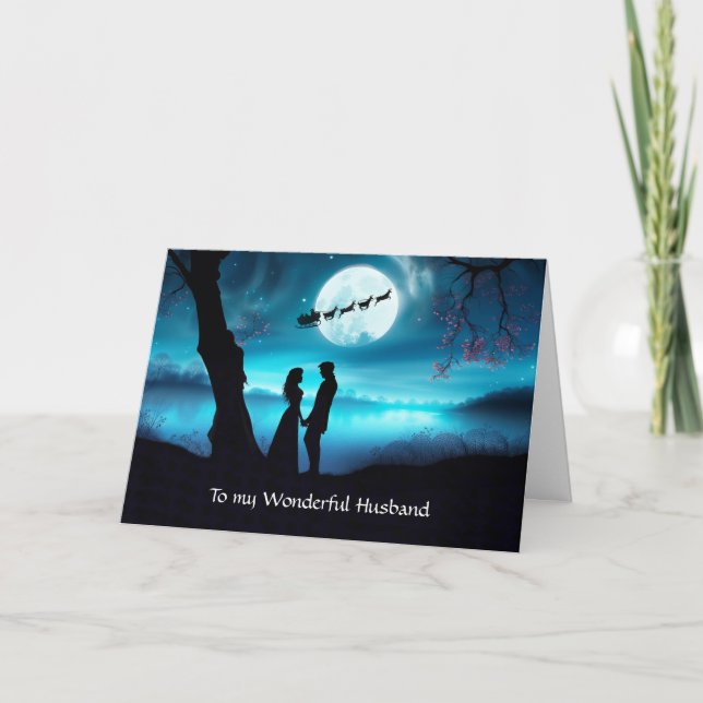 Husband Christmas Happy Holidays Custom Romantic  Card (Front)