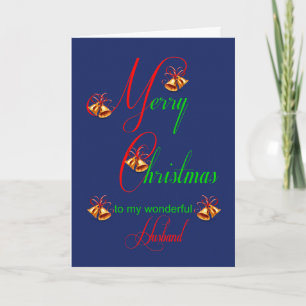Husband Christmas Scrolls Holiday Card
