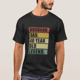 Husband Dad 40 Year Old 40th birthday 40 Long Slee T-Shirt