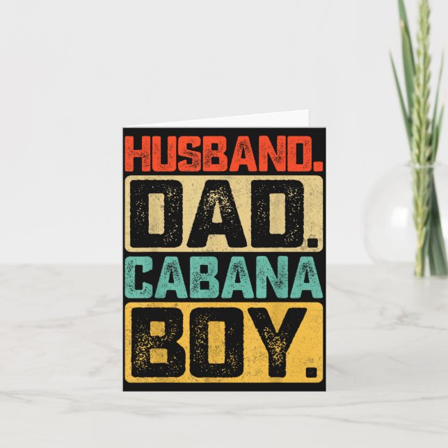 Husband Dad Cabana Father's Day Card (Front)