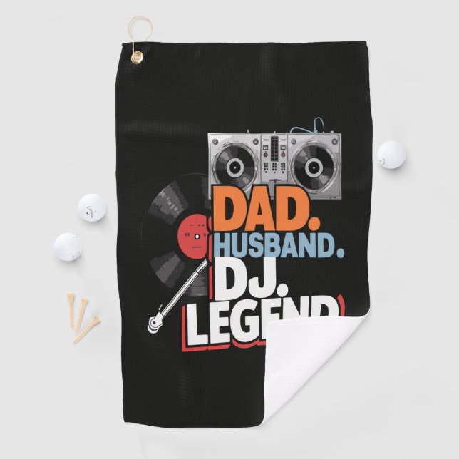 Husband Dad DJ Legend Golf Towel (InSitu)