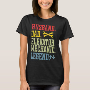 Husband Dad Elevator Mechanic T-Shirt