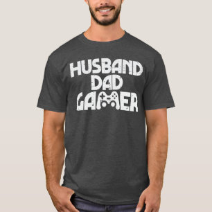 Husband Dad Gamer Cool Gaming Video Game Lover Men T-Shirt