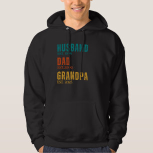 Husband Dad Grandpa Customised Est. Years Retro Hoodie