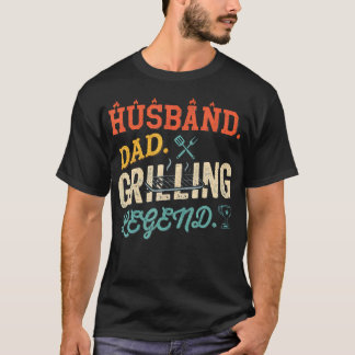 Husband Dad Grilling Legend Bbq Barbecue T-Shirt