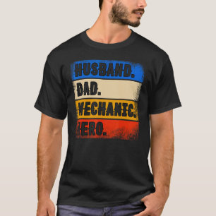 Husband Dad Mechanic Hero Father's Day Mechanic T-Shirt