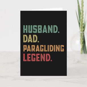 Husband Dad Paragliding Legend Paraglider Card