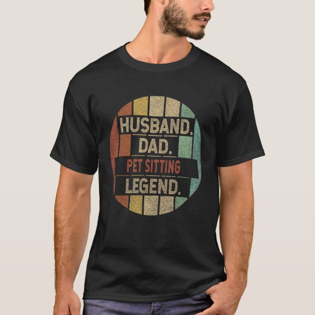 Husband Dad Pet sitting Legend Vintage T-Shirt (Front)